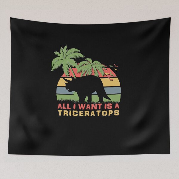 Item preview, Triceratops Dinosaur Retro Sunset Design designed and sold by marke770.