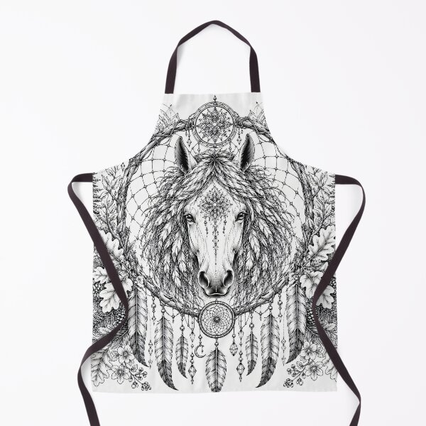 Item preview, Horse Dreamcatcher Mandala Art | Forest Spirit Horse Illustration | Sacred Geometry Bohemian Line Art designed and sold by suryabumblee.