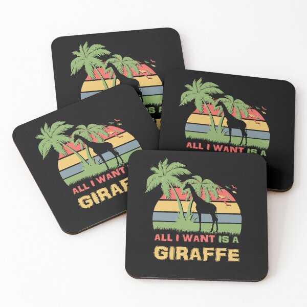 Item preview, All I Want Is A Giraffe Retro Sunset Design designed and sold by marke770.