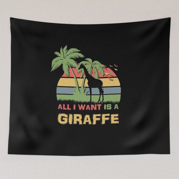 Item preview, All I Want Is A Giraffe Retro Sunset Design designed and sold by marke770.
