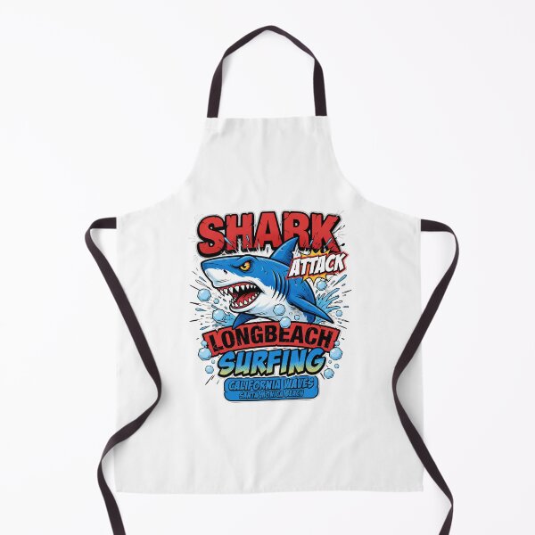 Item preview, Shark Attack Long Beach Surfing California Waves designed and sold by TshirtsOnline-.