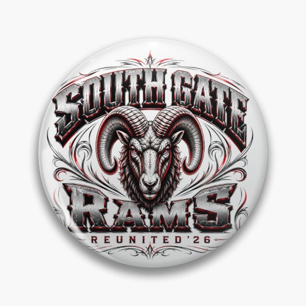Item preview, South Gate Rams -black, red on white designed and sold by theL3Studio.