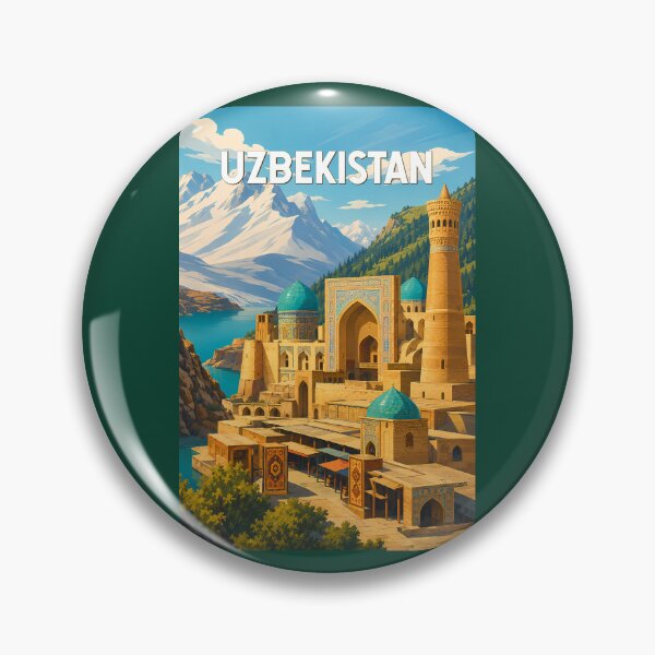 Item preview, Uzbekistan Illustration Travel Art Vintage designed and sold by KrisSidDesigns.