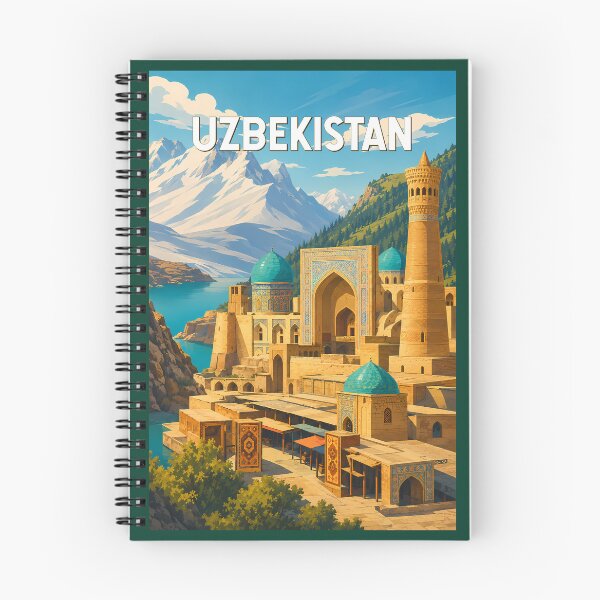 Item preview, Uzbekistan Illustration Travel Art Vintage designed and sold by KrisSidDesigns.