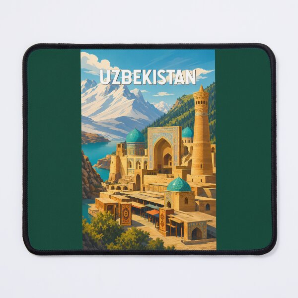Item preview, Uzbekistan Illustration Travel Art Vintage designed and sold by KrisSidDesigns.