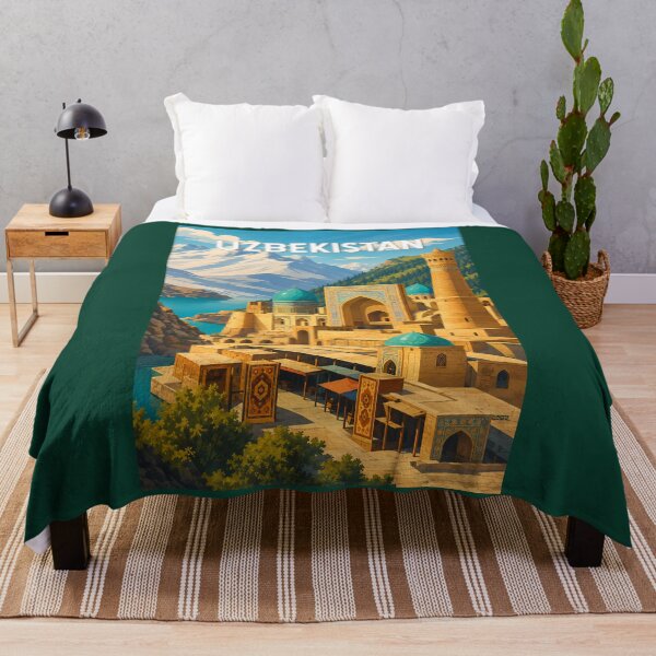 Item preview, Uzbekistan Illustration Travel Art Vintage designed and sold by KrisSidDesigns.
