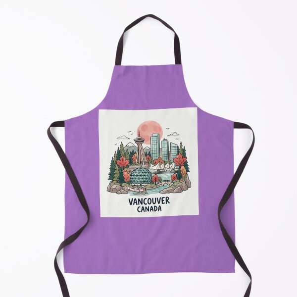 Item preview, Vancouver Canada Scenic Skyline Cute Illustration  designed and sold by PaintMeWorld.