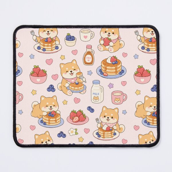 Item preview, Shiba Berry Pancake Breakfast Pattern designed and sold by Soft Berry Studio.