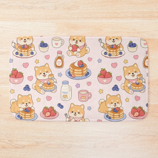 Item preview, Shiba Berry Pancake Breakfast Pattern designed and sold by Soft Berry Studio.