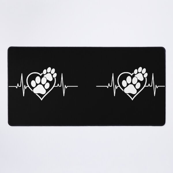 Item preview, White Heartbeat Paw Print Heart designed and sold by Corvoria.