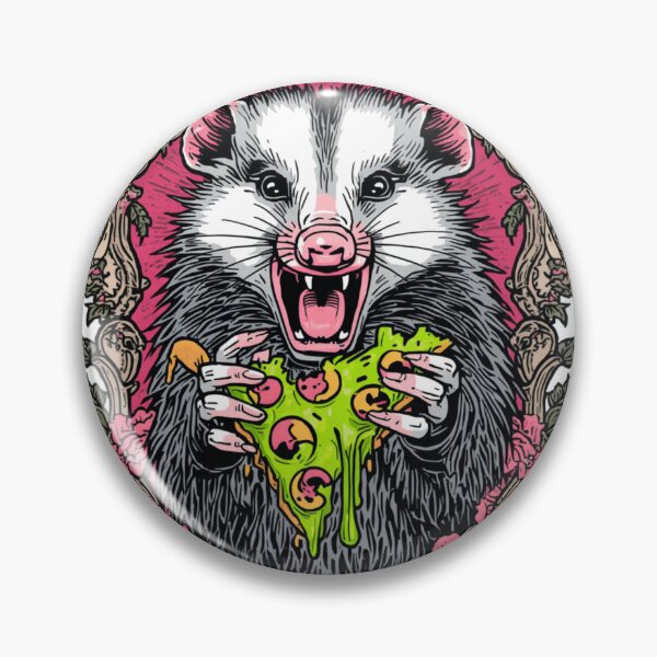 Item preview, Live Fast Die Garbage Funny Screaming Possum Tattoo designed and sold by MerchVersum.