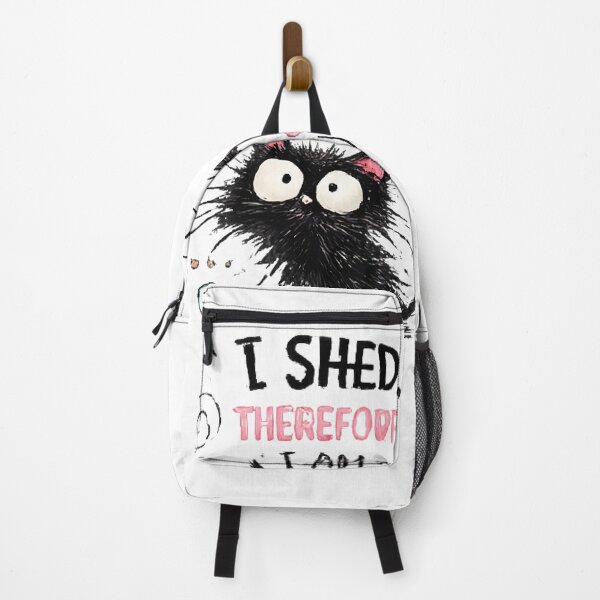 Item preview, Funny Black Cat Sticker – I Shed Therefore I Am Cat Lover Gift designed and sold by vansaidshop ⭐⭐⭐⭐⭐.