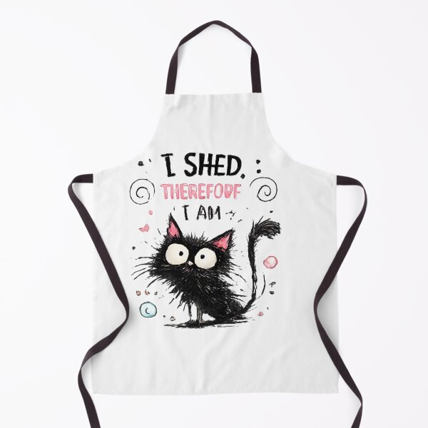 Item preview, Funny Black Cat Sticker – I Shed Therefore I Am Cat Lover Gift designed and sold by vansaidshop ⭐⭐⭐⭐⭐.