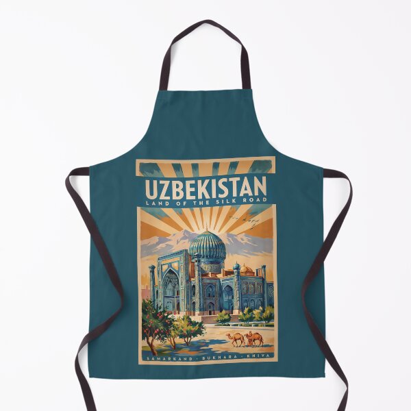 Item preview, Uzbekistan Camel Illustration Travel Art Vintage designed and sold by KrisSidDesigns.
