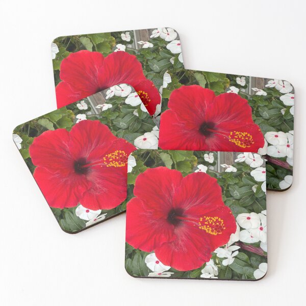 Item preview, Red Hibiscus Flower in bloom. designed and sold by shorethings.