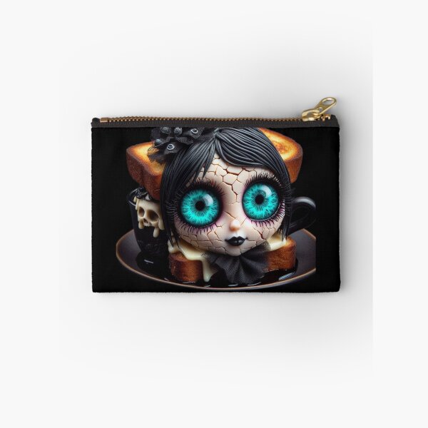 Item preview, Creepy Cute Gothic Toast Sandwich Doll with Turquoise Eyes designed and sold by LujziWorld.