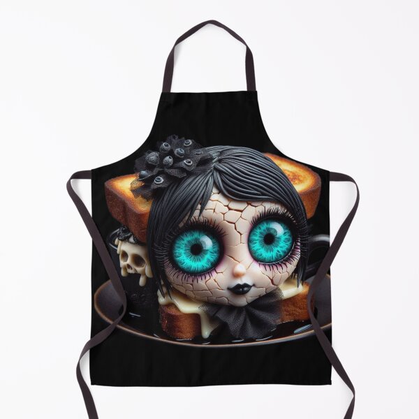Item preview, Creepy Cute Gothic Toast Sandwich Doll with Turquoise Eyes designed and sold by LujziWorld.