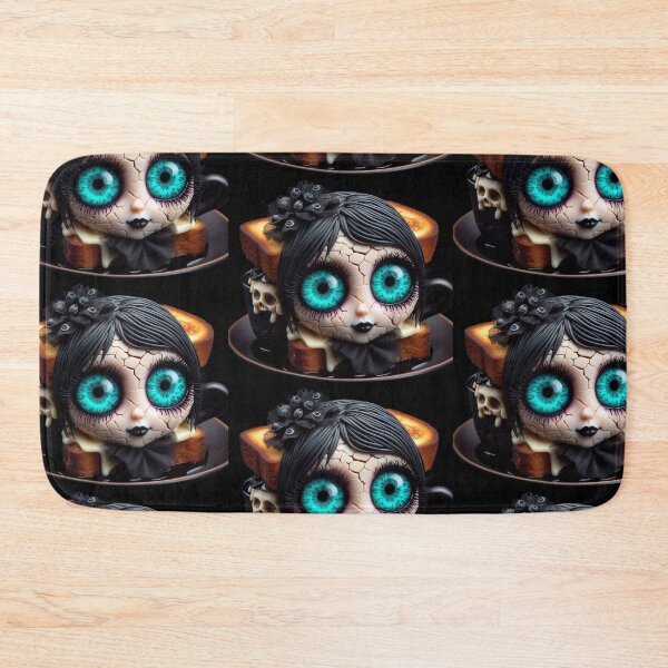 Item preview, Creepy Cute Gothic Toast Sandwich Doll with Turquoise Eyes designed and sold by LujziWorld.