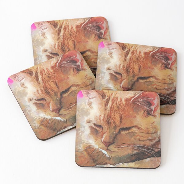 Item preview, Dozing Impressionistic Orange Cat designed and sold by Righan Wallace.
