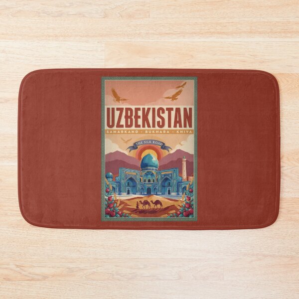 Item preview, Uzbekistan Culture Illustration Travel Art Vintage designed and sold by KrisSidDesigns.