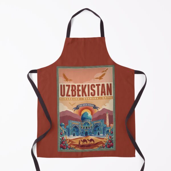 Item preview, Uzbekistan Culture Illustration Travel Art Vintage designed and sold by KrisSidDesigns.