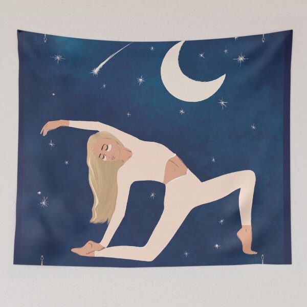 Item preview, Starry Night Yoga In Beige designed and sold by zmp-art.