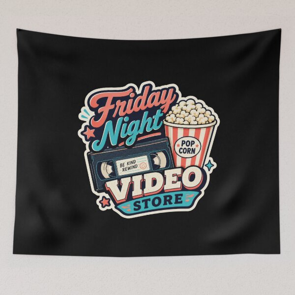 Item preview, Friday Night Video Store Retro designed and sold by Sketchlegacy.