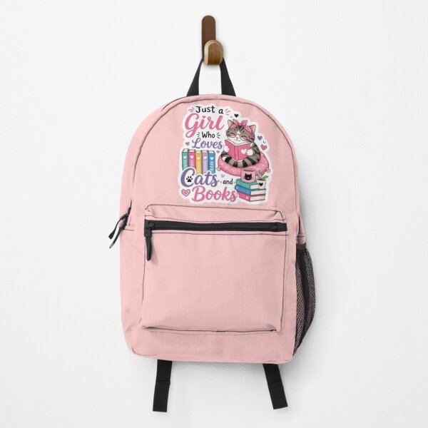 Item preview, Just a Girl Who Loves Cats and Books Sticker designed and sold by Stylestickers55.