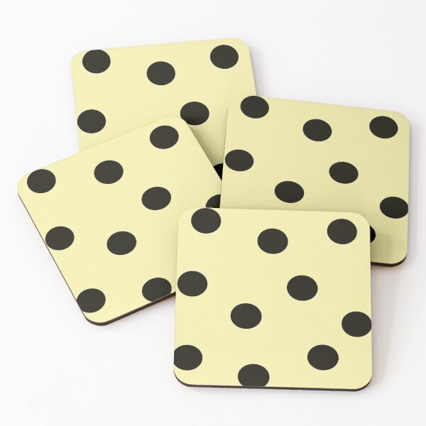 Item preview, Vintage Polka Dots Black on Soft Yellow designed and sold by Designs by Sara Felton.