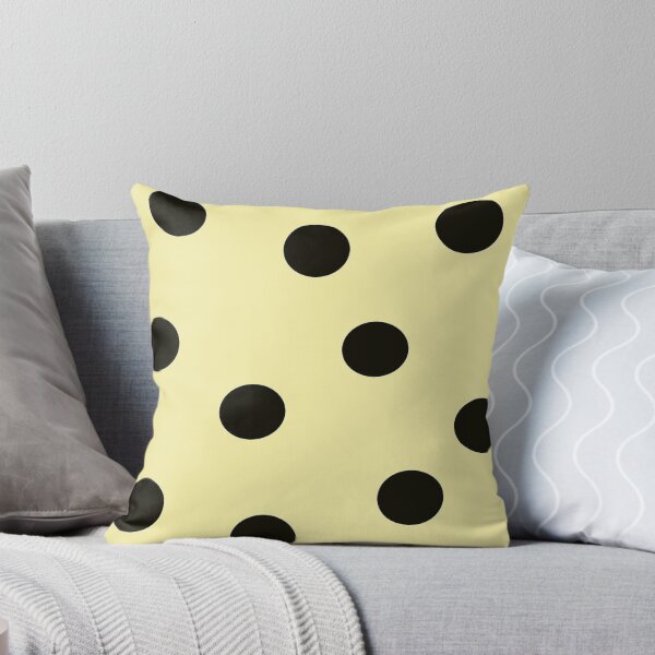 Item preview, Vintage Polka Dots Black on Soft Yellow designed and sold by Designs by Sara Felton.