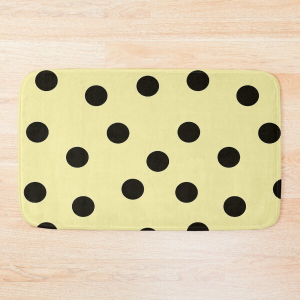 Item preview, Vintage Polka Dots Black on Soft Yellow designed and sold by Designs by Sara Felton.