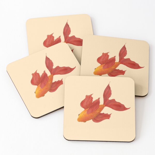 Item preview, gold fish designed and sold by AprilLilyStudio.