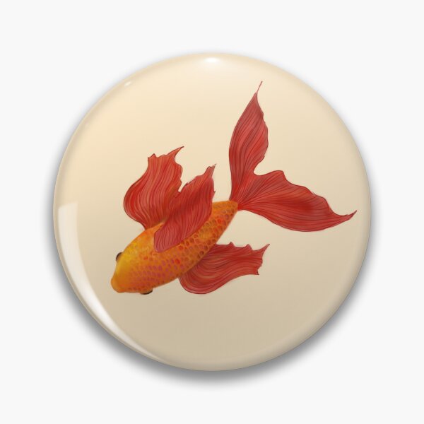 Item preview, gold fish designed and sold by AprilLilyStudio.