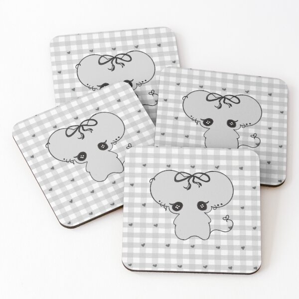 Item preview, Croquette Mouse with Gingham hearts designed and sold by MadeByFrannie18.