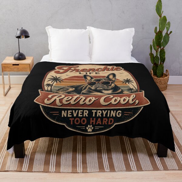 Item preview, French Bulldog Retro Distressed designed and sold by FreshPixelArt.