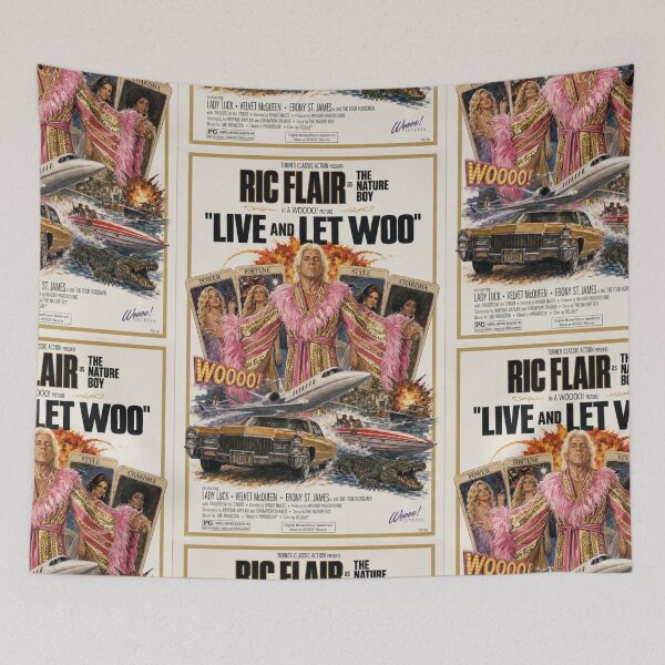 Item preview, Flair Live and Let Die 007 Parody Poster - Live and Let Woo vintage art designed and sold by The Irish Whip.