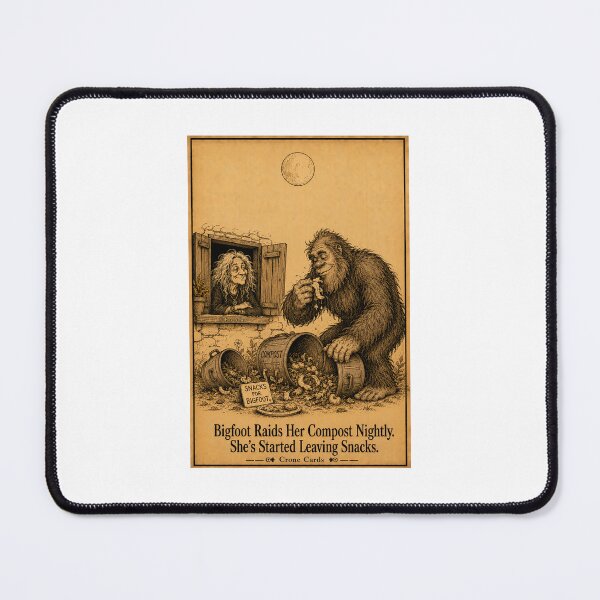 Item preview, Crone Cards — Bigfoot Raids Her Compost Nightly. She's Started Leaving Snacks. designed and sold by Kay Mhor Studio.