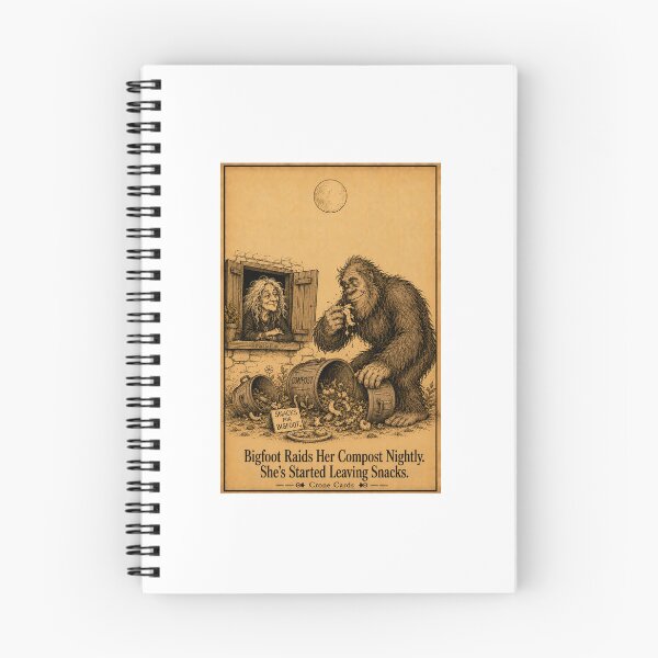 Item preview, Crone Cards — Bigfoot Raids Her Compost Nightly. She's Started Leaving Snacks. designed and sold by Kay Mhor Studio.