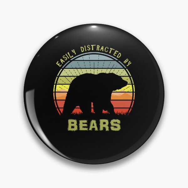 Item preview, Easily Distracted By Bears Retro Sunset Wildlife designed and sold by marke770.
