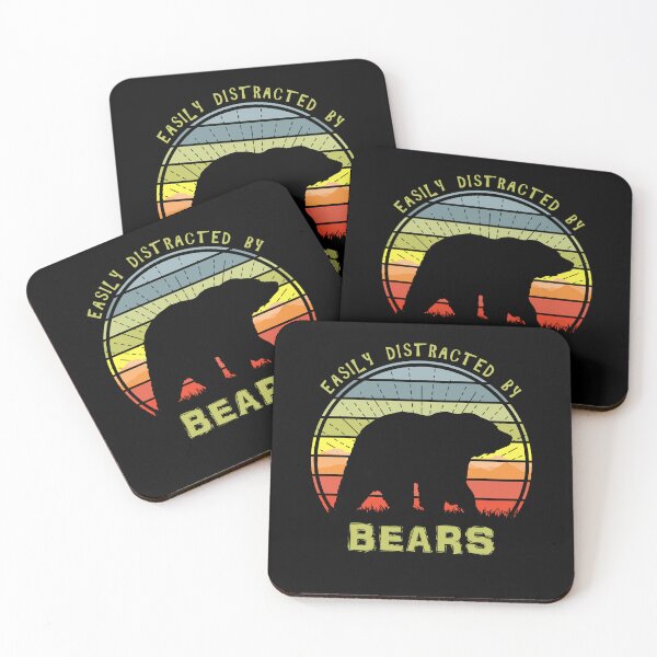 Item preview, Easily Distracted By Bears Retro Sunset Wildlife designed and sold by marke770.