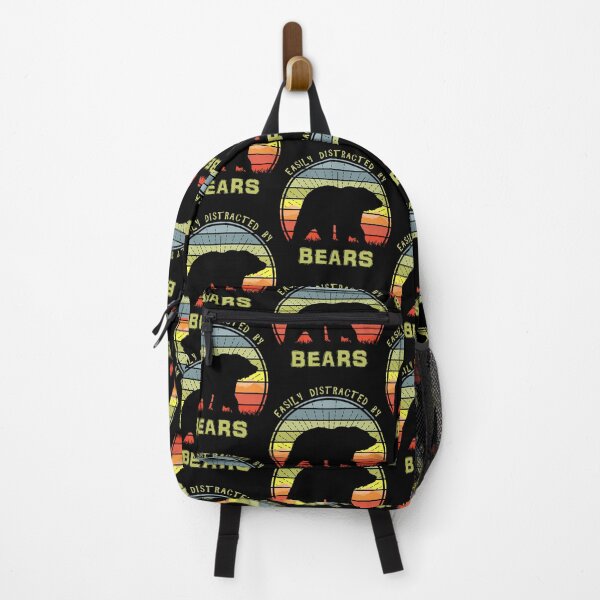 Item preview, Easily Distracted By Bears Retro Sunset Wildlife designed and sold by marke770.