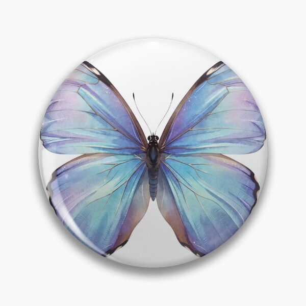 Item preview, Blue Morpho Butterfly Aesthetic Soft Dreamy  Watercolor Art Gift for Her Sticker Print designed and sold by DreamelleStudio.