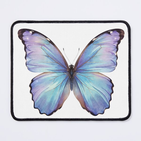 Item preview, Blue Morpho Butterfly Aesthetic Soft Dreamy Watercolor Art Gift for Her Sticker Print designed and sold by DreamelleStudio.