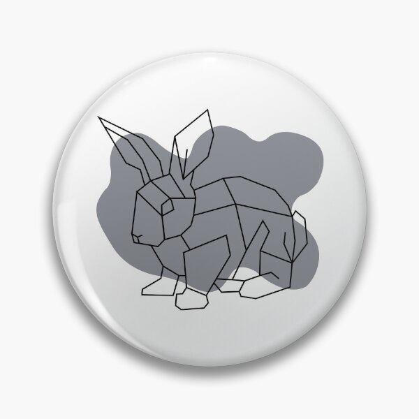 Item preview, Black Geometric Rabbit - Modern Rabbit Line Art designed and sold by I.C. Vision Designs.