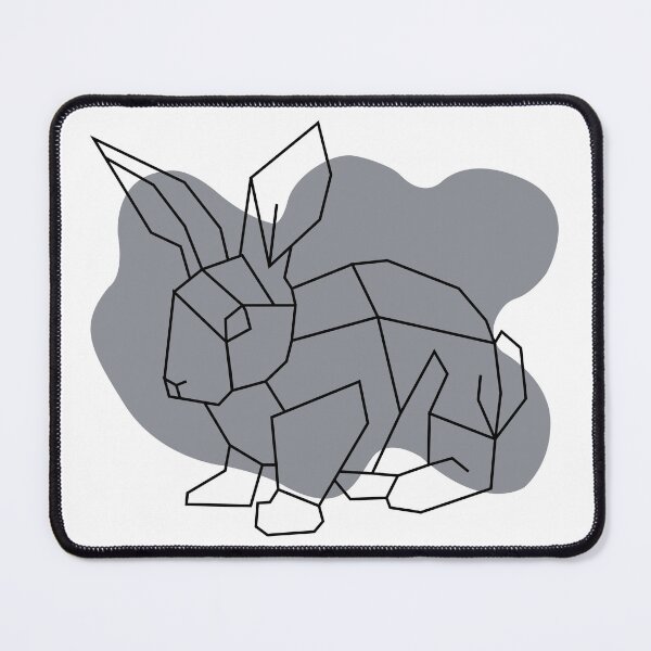 Item preview, Black Geometric Rabbit - Modern Rabbit Line Art designed and sold by I.C. Vision Designs.