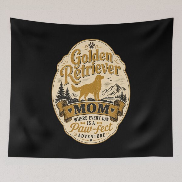 Item preview, Golden Retriever Mom Vintage designed and sold by FreshPixelArt.
