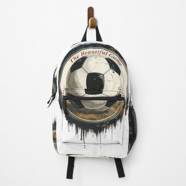 Item preview, The beautiful game vintage soccer ball emblem distressed football crest retro grunge sports art designed and sold by icemanphotos.