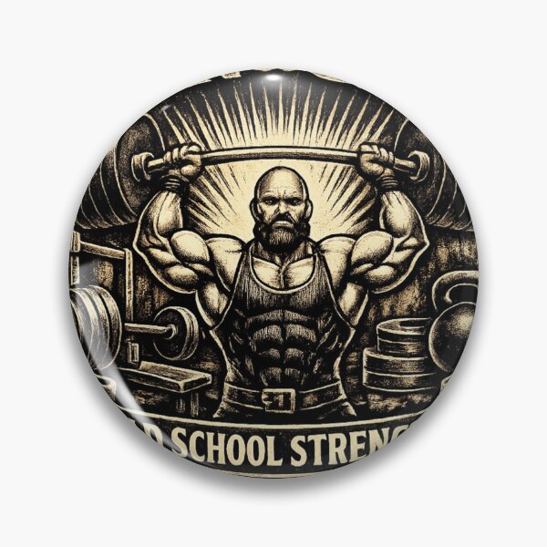 Item preview, Vintage Strongman Iron & Grit Gym Motivation designed and sold by PixelStyle Studio.
