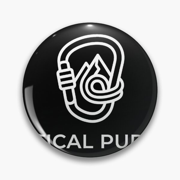 Item preview, Vertical Pursuit — Rock Climbing Carabiner Mountain Logo white version designed and sold by Areteclimbdesing.