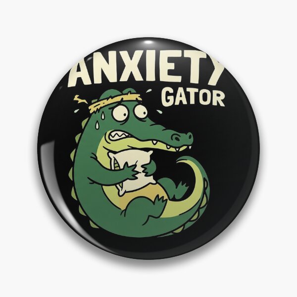 Item preview, Anxiety Gator Funny Introvert Alligator Pun designed and sold by Yellowriversss.